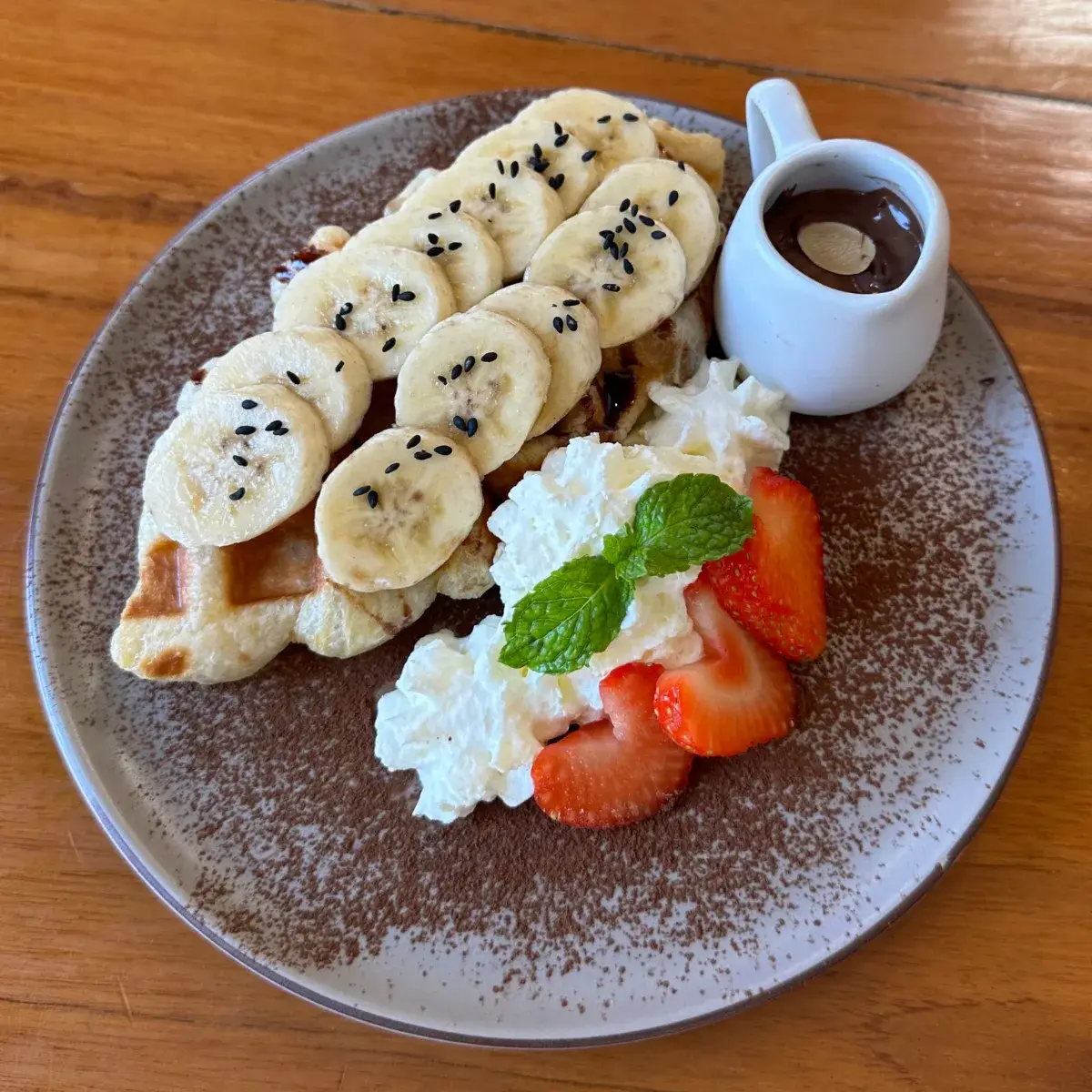 Banana Choco Croffle — Pancakes, French Toasts & Croffles at Thongyib Thongyod Brunch & Cafe, Ao Nang