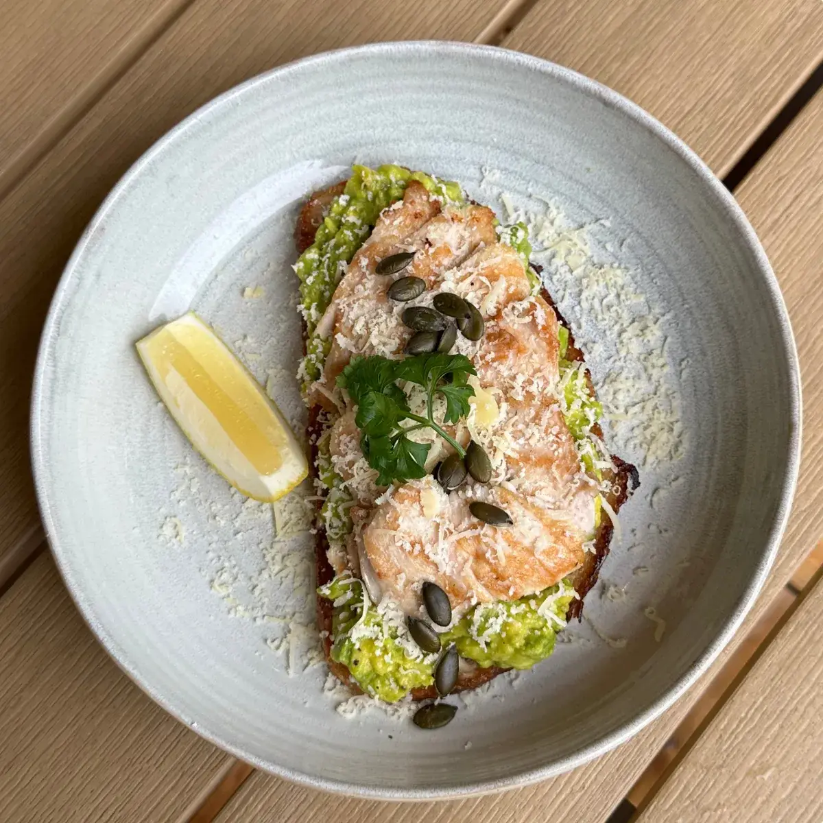 Chicken Avocado Toast — Sourdough Toasts at Thongyib Thongyod Brunch & Cafe, Ao Nang