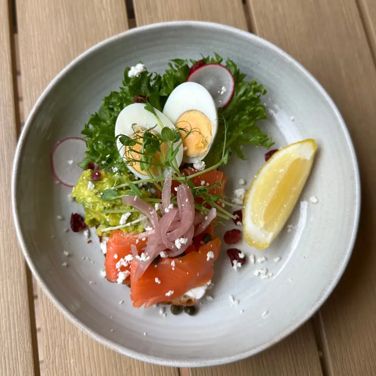 Salmon Avocado Toast — Sourdough Toasts at Thongyib Thongyod Brunch & Cafe, Ao Nang