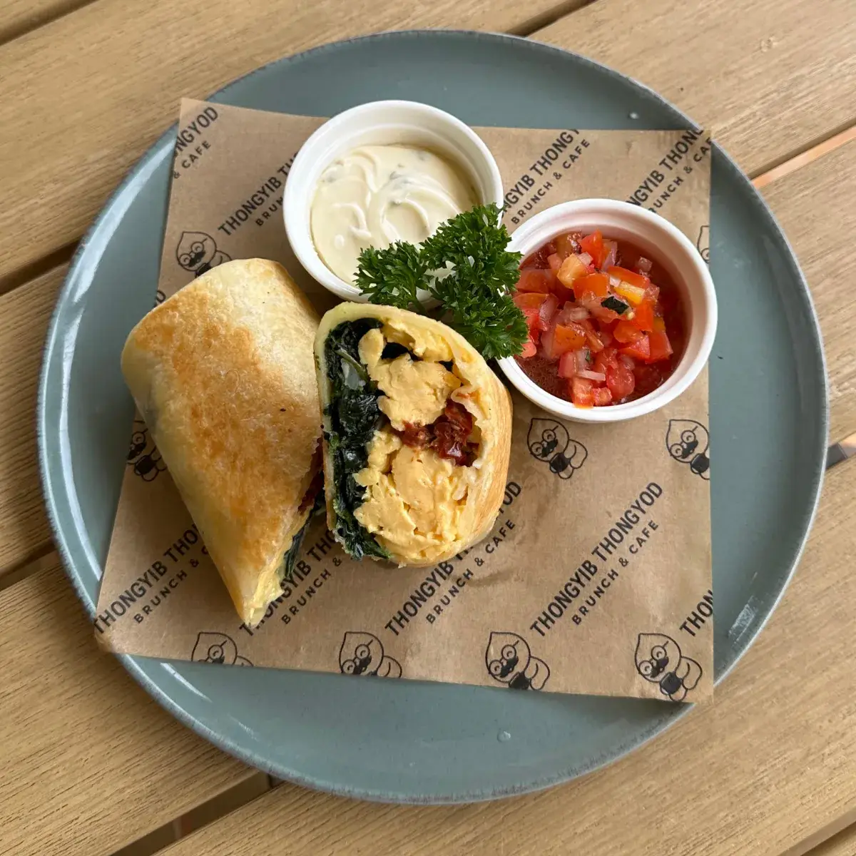 Scrambled Eggs Feta Wrap — All-Day Brunch at Thongyib Thongyod Brunch & Cafe, Ao Nang