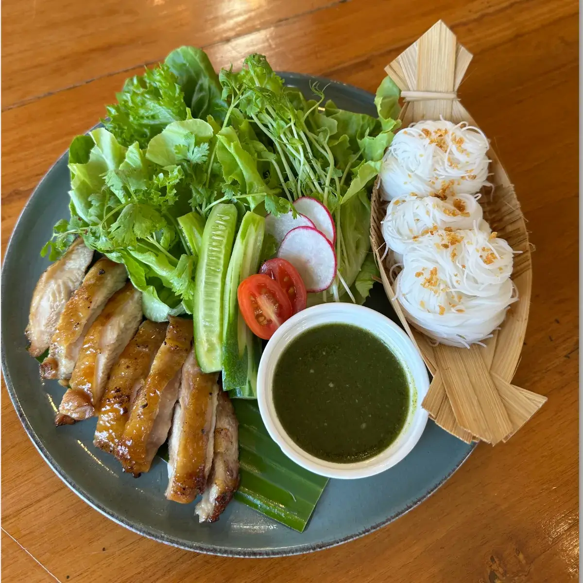 Spicy Grilled Chicken (Miang Kai Yang) — Thai Food at Thongyib Thongyod Brunch & Cafe, Ao Nang
