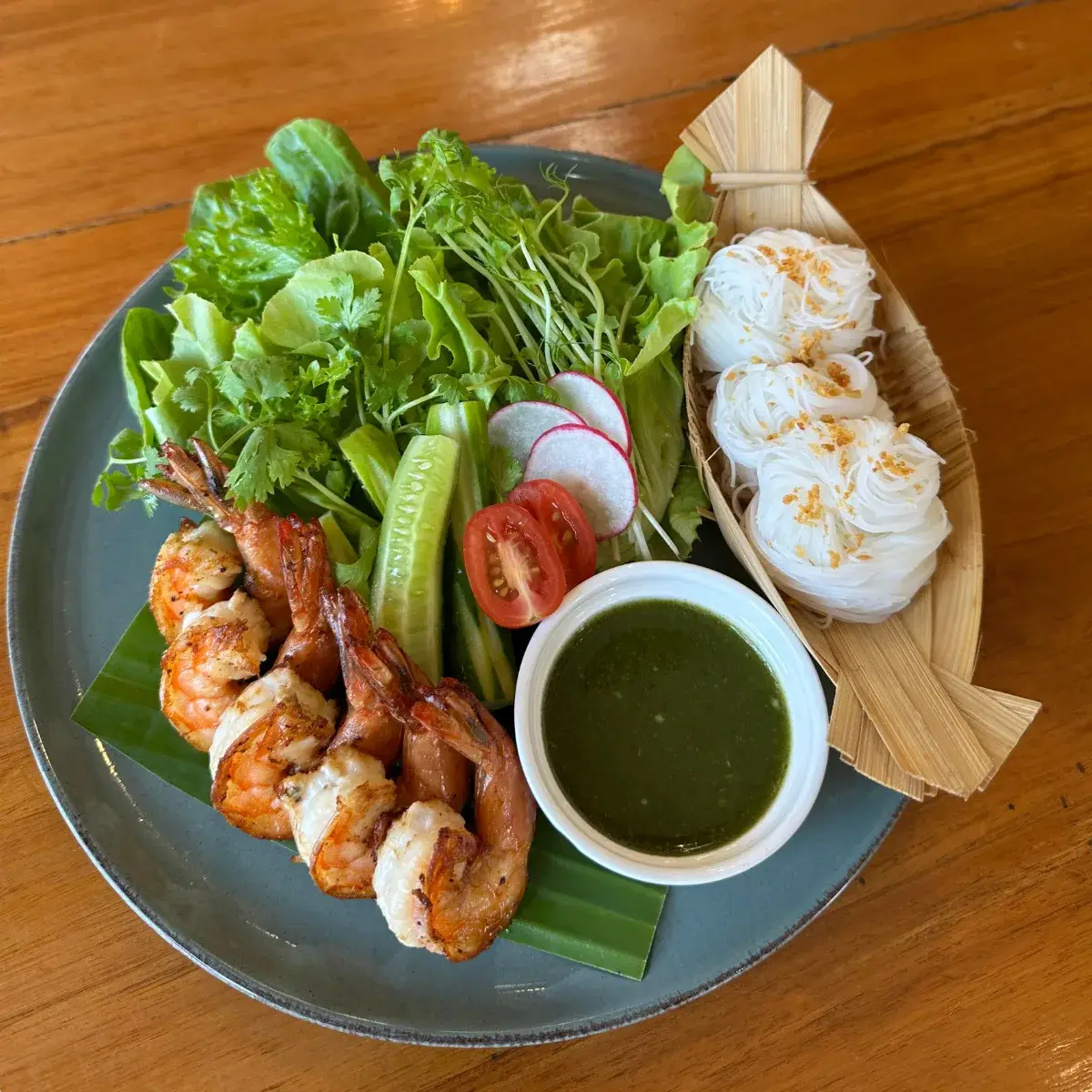 Spicy Grilled Shrimp (Miang Kung Yang) — Thai Food at Thongyib Thongyod Brunch & Cafe, Ao Nang