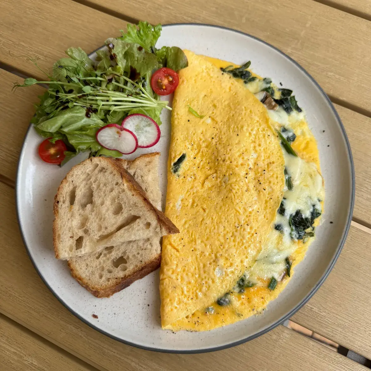 Cheese omelette on sourdough at Thongyib Thongyod Brunch & Cafe, Ao Nang
