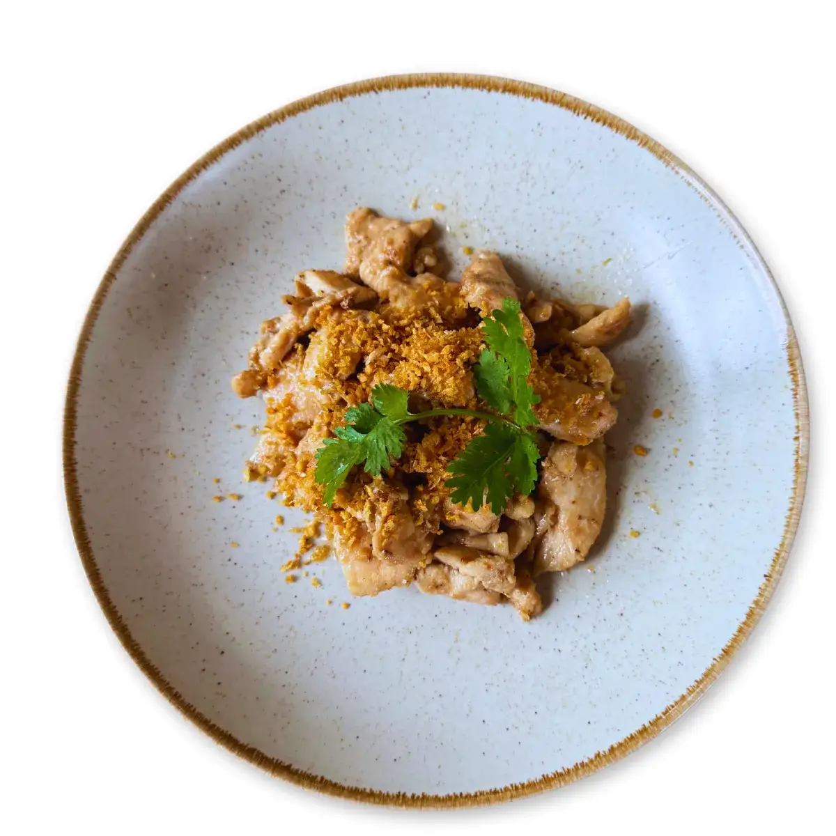 Stir-Fried Chicken Garlic Pepper at Thongyib Thongyod Brunch & Cafe, Ao Nang